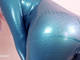 Hot texturized latex rubber catsuit, curvy MILF Arya Grander, high quality free fetish video